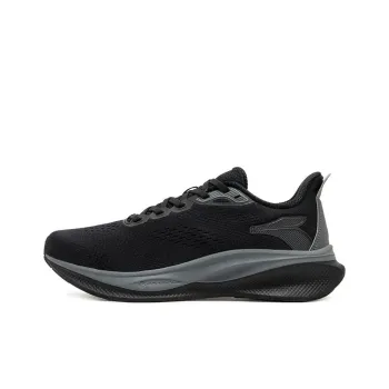 361° Anti Slip And Wear Resistant Coverage Low Top Sprint Running Shoes Unisex Black Gray
