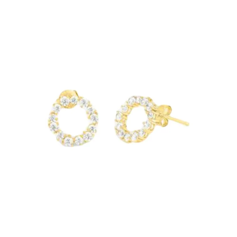 Radiant 925 Sterling Silver Earrings Women's Gold-0