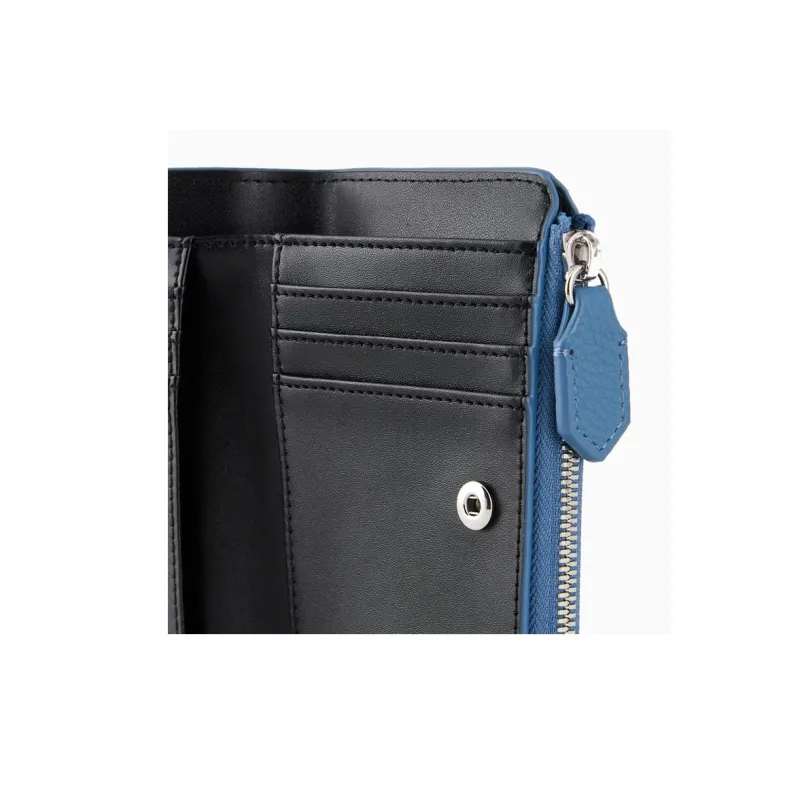 EMPORIO ARMANI MyEA Series Polyester Coin Purse Wallet Women's Sky Blue-3