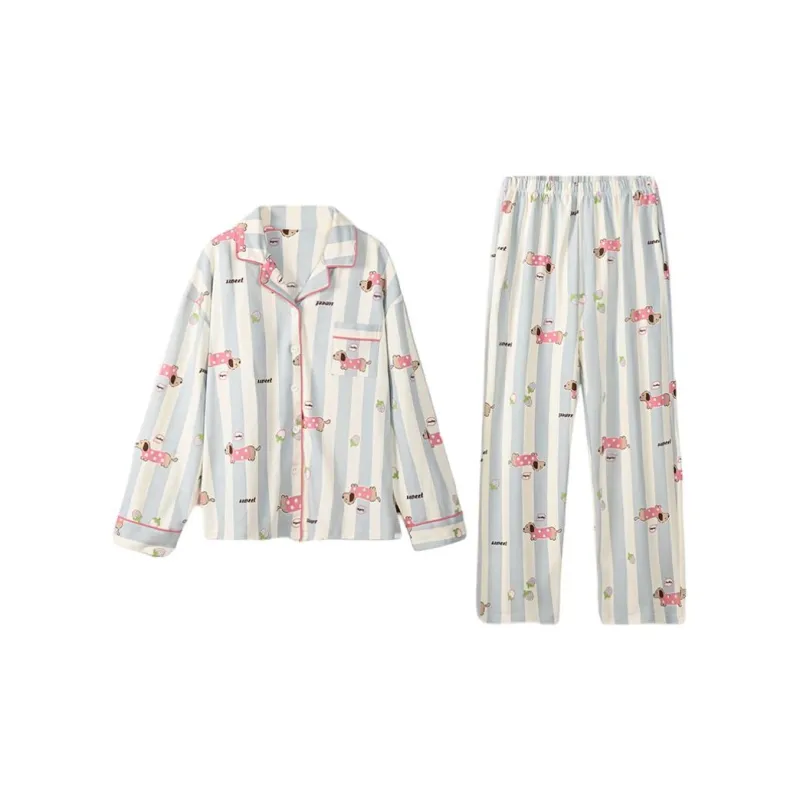 ZAO FU NIAO Pajama Set Women's Celestial Blue-0