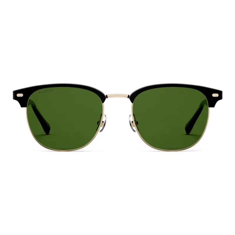 PARZIN Alloy TR/Memory Plastic Plate Frame Browline Sunglasses Unisex-15