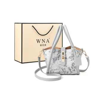 Vigno Synthetic Leather Handbag Regular Women's Gray/Pink