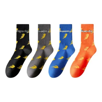 Cotton Gene Mid Calf Socks Men's 4 Pack
