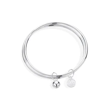 SINO GEM 999 Fine Silver Sterling Silver Bracelets Women's