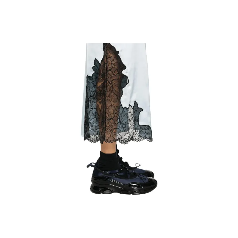 GANNI Floral Lace Midi Skirt-4
