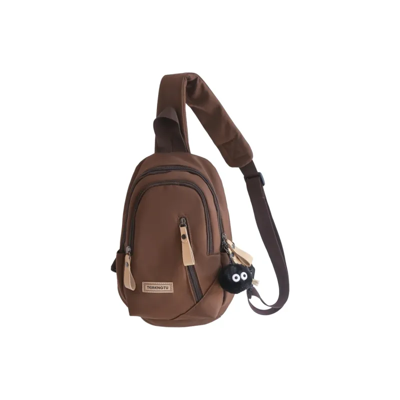 Travel Nylon Shoulder Bag, Crossbody Bag, Sling Bag Regular Unisex Black/White/Coffee/Khaki/Red-10