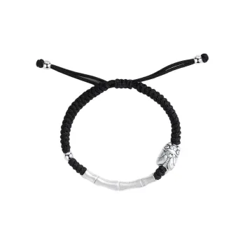 YINCHIE S999 Fine Silver Hand Rope Men's