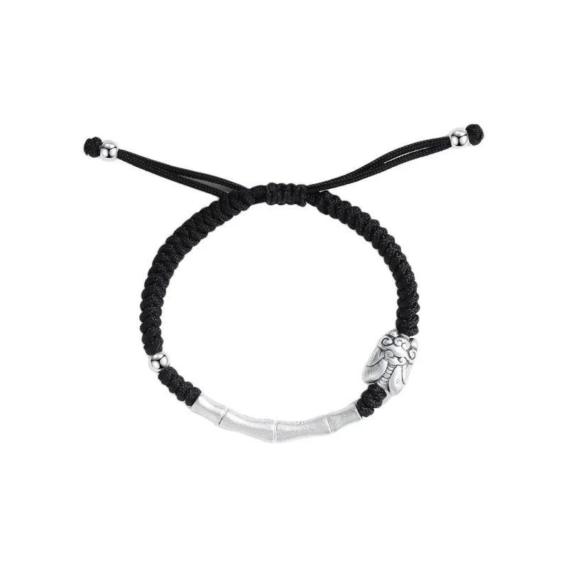 YINCHIE S999 Fine Silver Hand Rope Men's-0