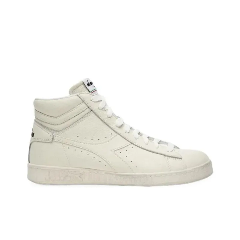 Diadora High-Top Skateboard Shoes Unisex White-1