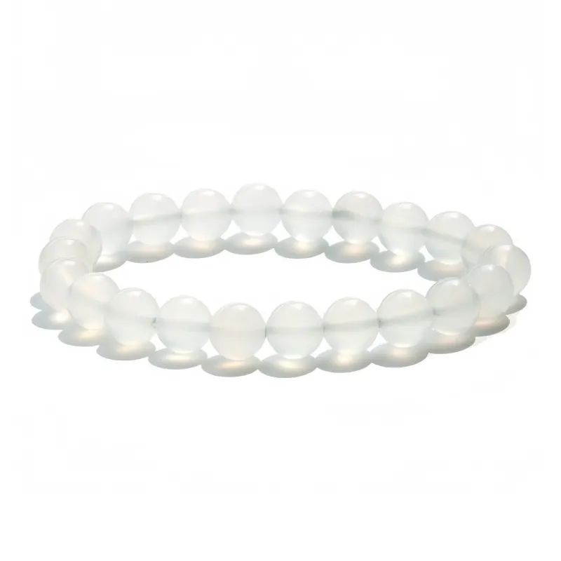 MY WORLD BEGINS AND ENDS WITH YOU Chalcedony Jade Bracelets Unisex-11