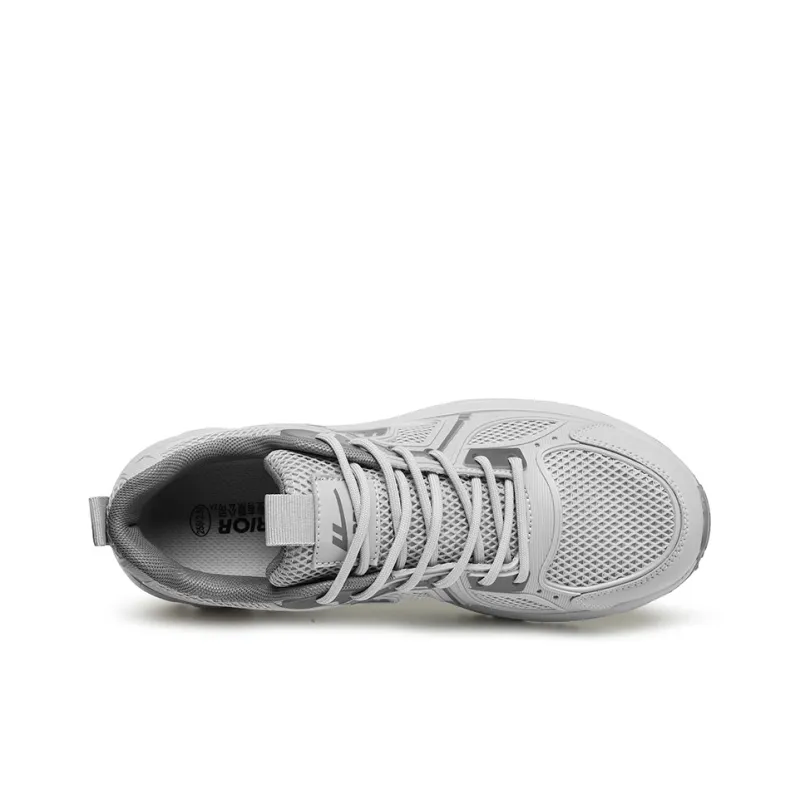 Warrior Breathable Lightweight Low-Top Casual Training Long Distance Running Running Shoes Men's Gray-4