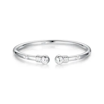 7℃ Foot Silver 990 Bangles Unisex