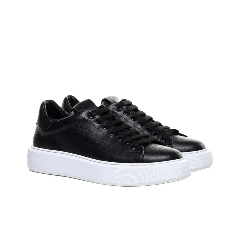 Giuliano Galiano Low-Top Skateboard Shoes Men's Black-2