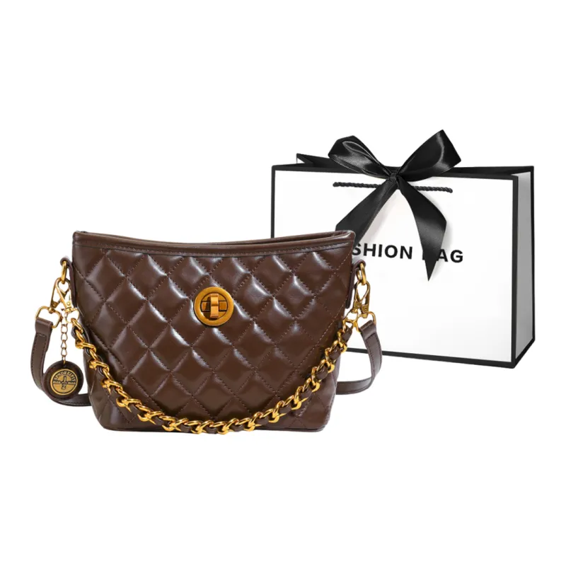 LETOO PU Crossbody Bag Regular Women's White/Coffee/Black-4