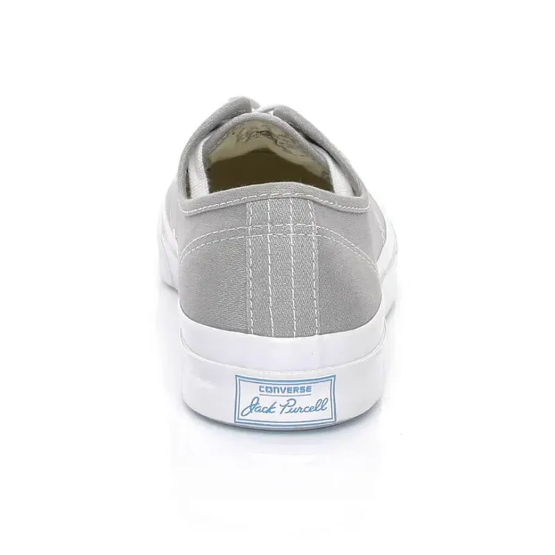 Converse Jack Purcell Anti Slip Wear Resistant Low Top Canvas Shoes Unisex Gray-4