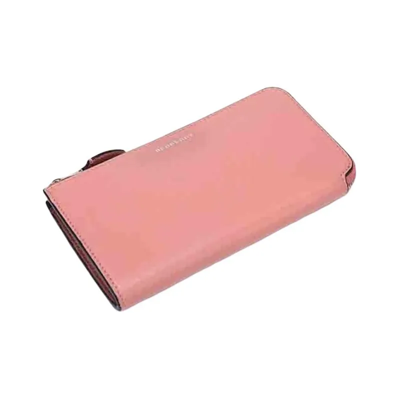Burberry Cow Leather Card Holders Coin Purses Wallets Regular Women's Pink-2
