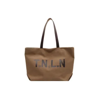 Tonlion Nylon Fabric Shoulder Bag Regular Unisex Black/Khaki