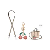 [Crossbody]Sand+Pink Crystal Cherry Pendant