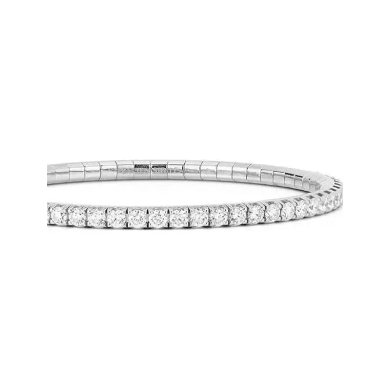 Roberto Demeglio 18kt White Gold Stretch Diamond Tennis Bracelet-2