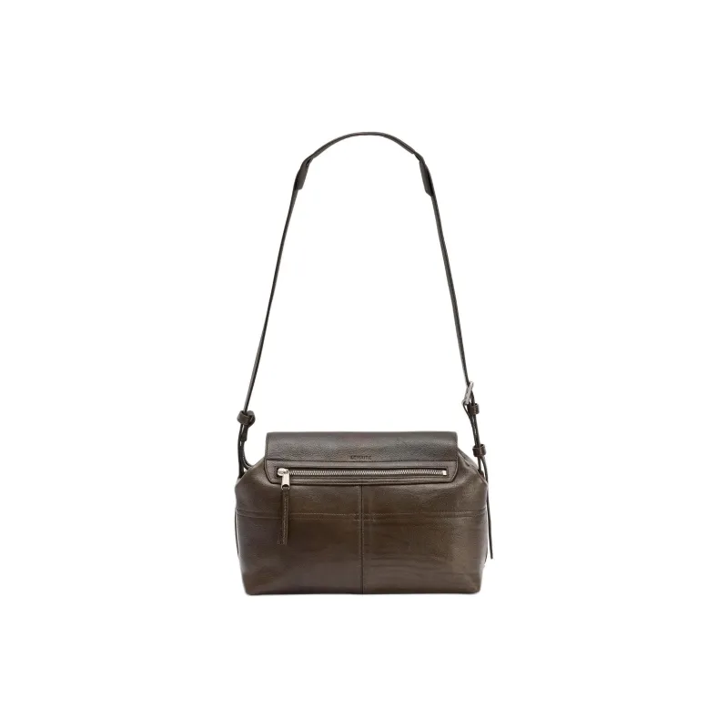 Lemaire Cow Leather Handbag, Shoulder Bag Medium Size Women's Khaki Brown-2