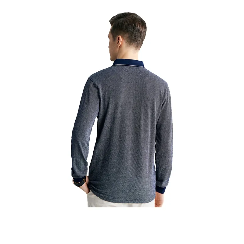 FIRS Long Sleeved POLO Men's Navy Blue-1