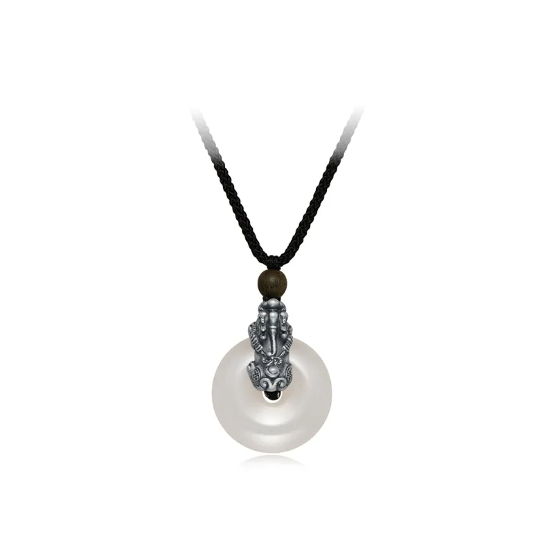 AGOVSKI Agate Jade Necklaces Unisex-4