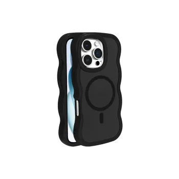 Beams Silicone Material Wave Magnetic Phone Cases Compatibility IPhone16/16 PROMAX Solid Color