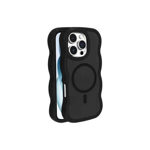 Beams Silicone Material Wave Magnetic Phone Cases Compatibility IPhone16/16 PROMAX Solid Color