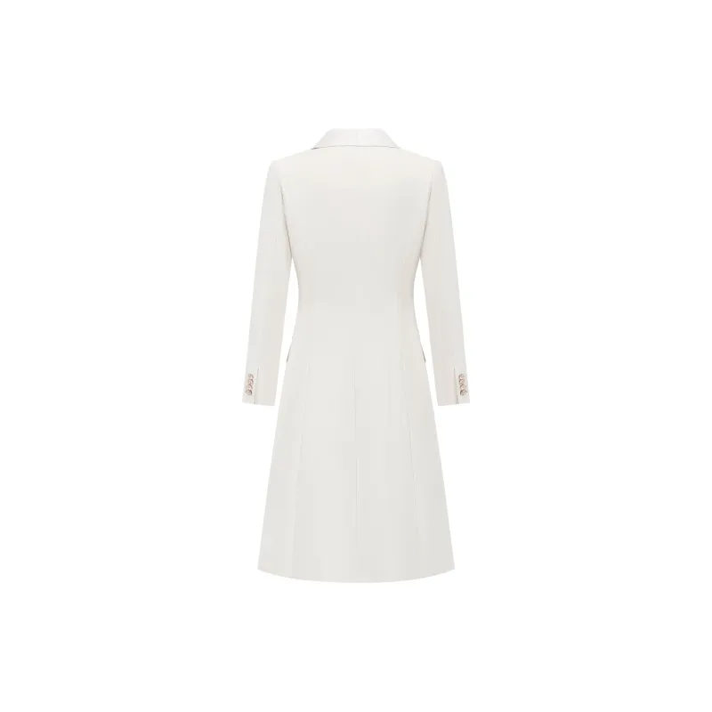 ONE SHALLOW Long Sleeved Dresses Women's Beige-1