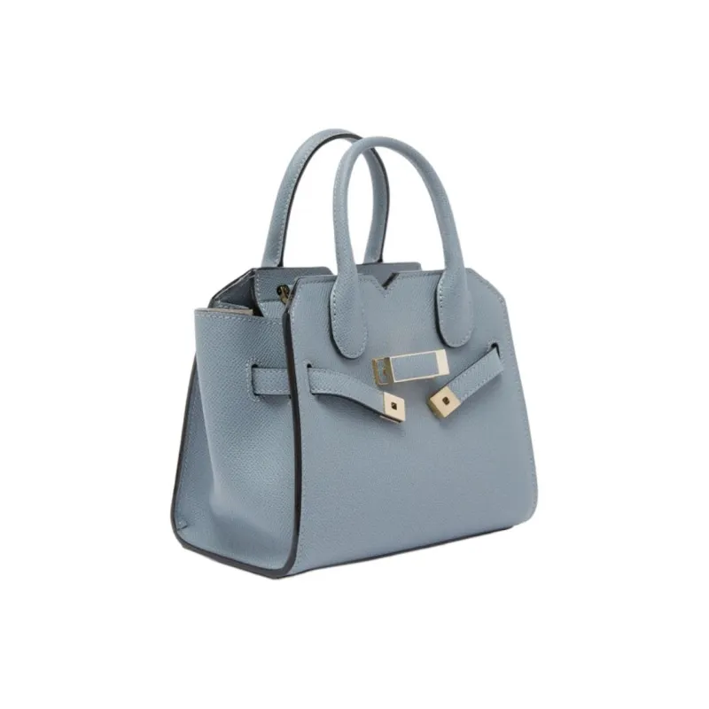 Valextra Cow Leather Shoulder Bag, Crossbody Bag, Handbag Micro Women's Niagara Blue-1