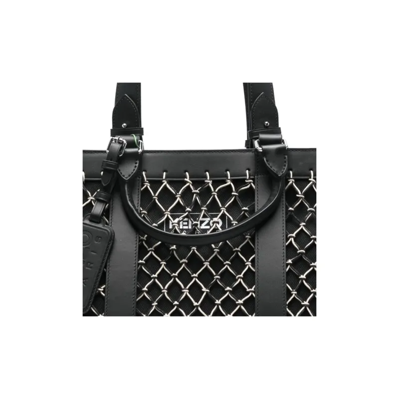 KENZO Logo Patch Net Overlay Tote Bag-2
