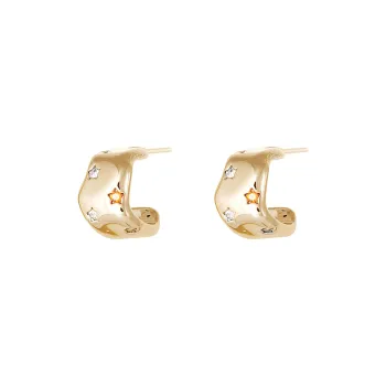 BING STUDIO 925 Silver Needles Stud Earrings Women's