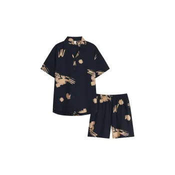 Sha Qian Pajama Set Unisex Black
