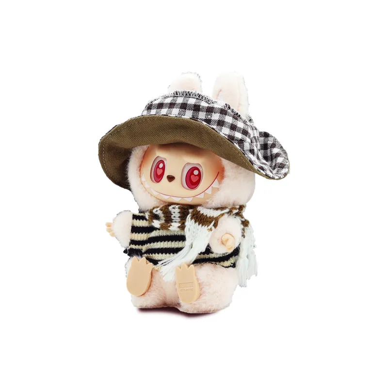 [Modified Doll] POP MART Labubu Sitting Party Collection, Vinyl 2.0 Shy Confirmed, Spotty, Cute Hang Tag Box 15cm-1