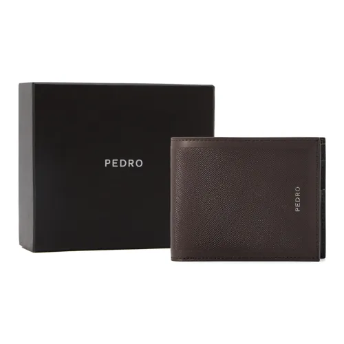 PEDRO Cow Leather Wallet Men's Dark Brown