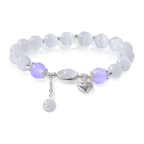 MEOBURLIY Glass Berretto cat Eye Jade Bracelets Women's