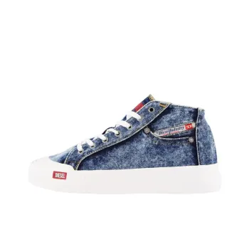 DIESEL Mid Top Canvas Shoes Men's Blue