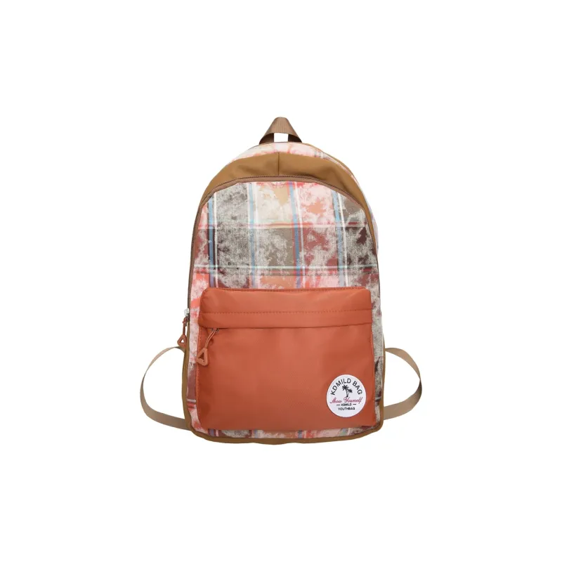 BUBM Nylon Backpack Unisex Pink/Orange/White-6