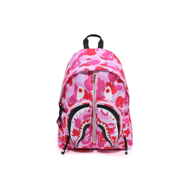 A BATHING APE Fabric Backpack Regular Unisex Blue/Pink/Green-4