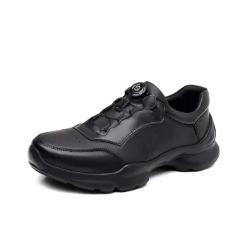 ENRICO COVERI Cushioning Anti Slip Wear Resistant Breathable Balance Height Increasing Low Top Casual Shoes Men's Black