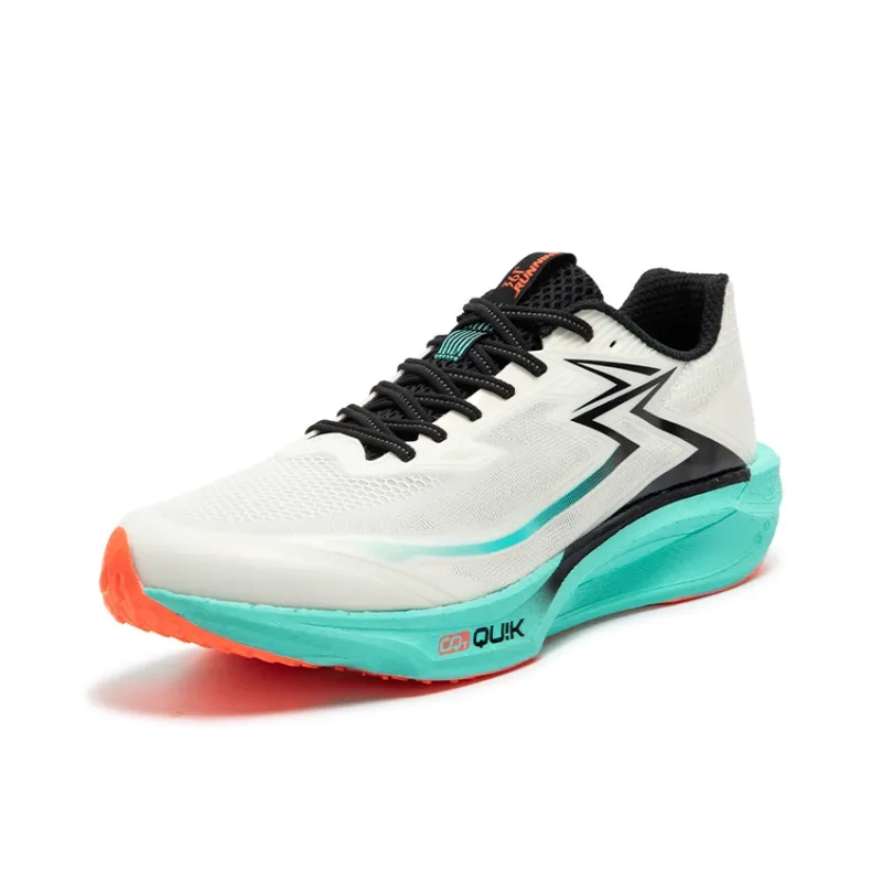 361° Cushioning, Slip Resistant, And Abrasion Resistant Low Top Training Running Shoes Unisex White Green-1