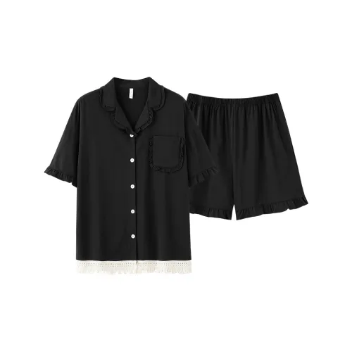 XIAFENYAN Pajama Set Women's Black