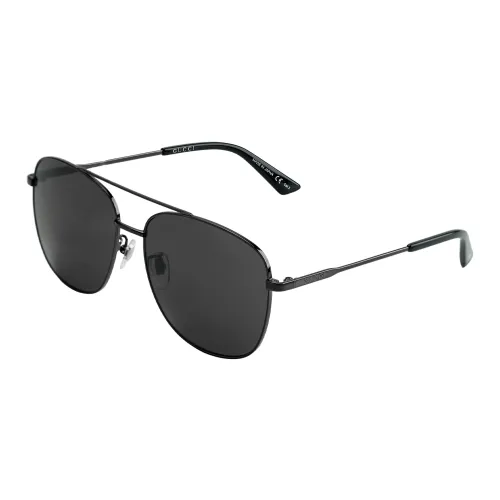 GUCCI Metal Aviator Sunglasses Men's Gray