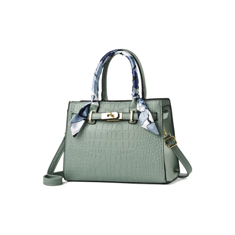 GATOER PU Handbag Women's Black/Khaki/Gray/Emerald Green/Burgundy Greeting Card Includes Silk Scarf-5