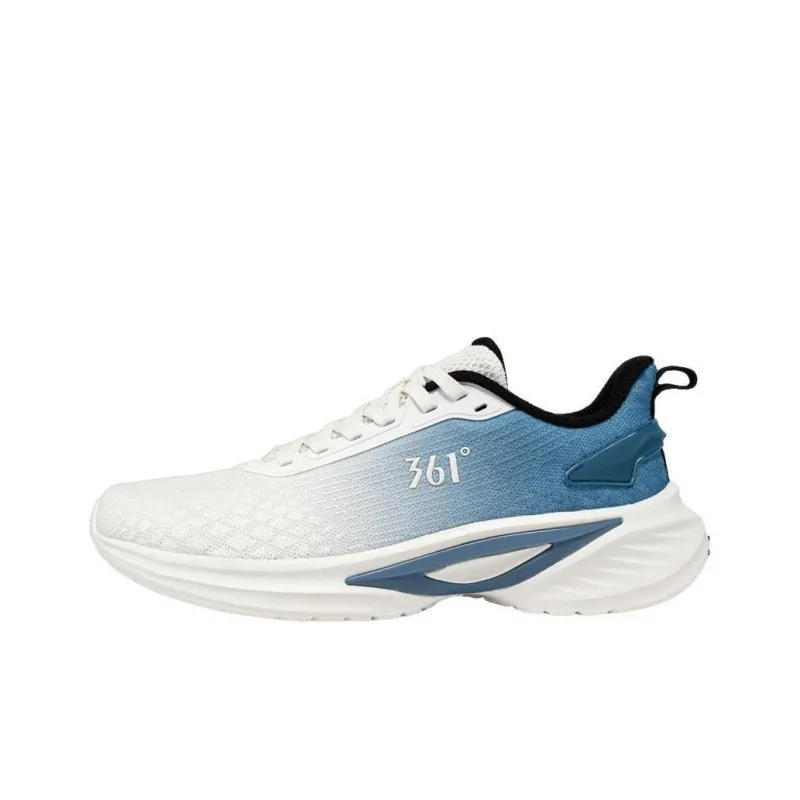 361° Cushioning Anti-Slip And Wear-Resistant Low-Top Running Shoes Men's White Blue-0