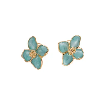 QIANFANGDAHUANGYE Oil Drip Earrings Women's