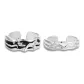 Black and White Star Ring, 1 Pair