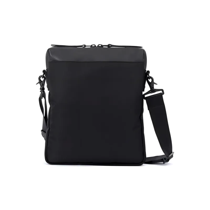 SAMSONITE Cow Leather Crossbody Bag Shoulder Bag Small Size Unisex Black-4