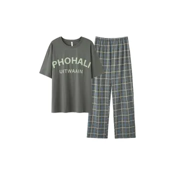 WANANNI Pajama Set Men's Dark Gray