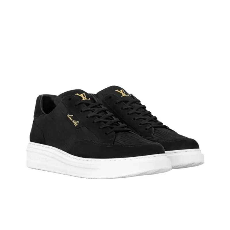 LOUIS VUITTON Beverly Hills Low Top Skateboard Shoes Men's Black-2